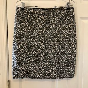 d. jeans |Cheetah Print Denim Pencil Skirt Size 10